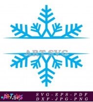 Snowflake Monogram Circle Vector Silhouette PNG SVG 1