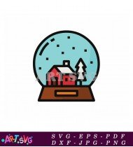 Snow Globe Christmas Decoration Vector PNG SVG