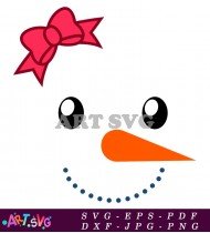 Snowman Face Vector Clipart For Commercial Use SVG 1