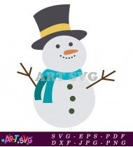 Classic Snowman Face Design For Print SVG 1