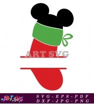 Mickey Mouse Stocking Design Template SVG 1