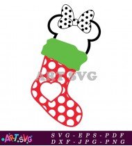 Mickey Mouse Christmas Stocking Template SVG