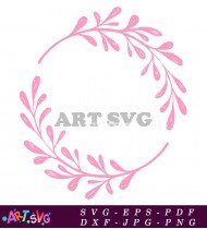 Wreath Design Pink for Holidays or Wedding SVG