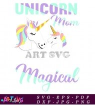 Magical Unicorn Design Black and White Heart SVG