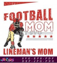 Football Mom With Linebackers Mom Graphic SVG