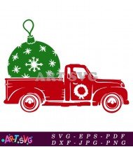 Christmas Truck Ornament Holiday Design Pattern SVG