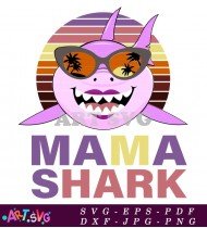 Mama Shark Design Baby Shark Baby Shower SVG