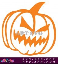 Pumpkin Halloween Ornament Scary Spooky Design SVG 1