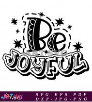 Be Joyful Christmas Ornament Holiday Design SVG 2