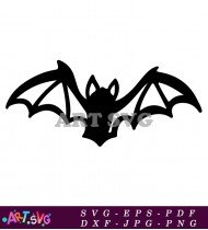 Bat Silhoutte Halloween SVG Clip Art Image