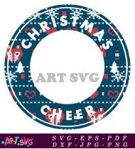 Christmas Cheer Design Circle Printable SVG