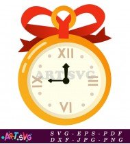 Vintage Clock Christmas Ornament Decor Home SVG