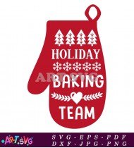 Holiday Baking Team Oven Mitt Design SVG 1