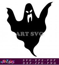 Halloween Scary Ghost Clipart SVG