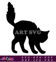 Black Cat Halloween SVG Printable Design