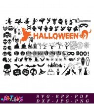 Halloween Clip Art Pack Silhouette Designs SVG