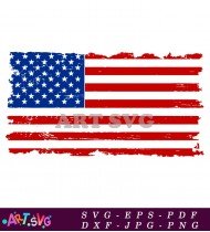 Red White And Blue American Flag SVG