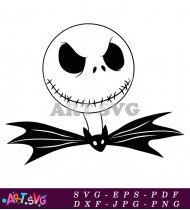 Jack Skellington Halloween Clipart Black Design SVG