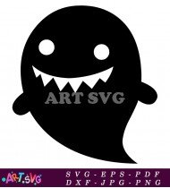 Funny Halloween Ghost Clipart Illustration SVG