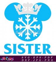 Frozen Disney Sister Mickey Ears Svg Cut File SVG