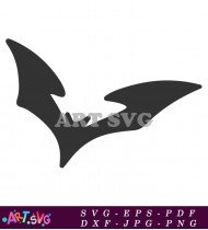 Simple Bat Silhouette Vector In Grey Color SVG