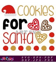 Christmas Cookies For Santa Cut File Svg SVG