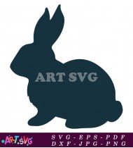 Silhouette Bunny Cute Rabbit Design SVG 1