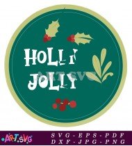 Jolly Green Holiday Ornament Clipart SVG