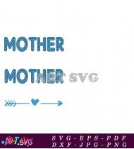 Mother Design With Arrow In Blue SVG