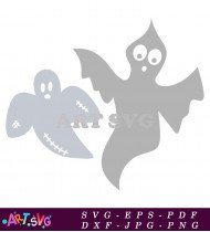 Ghost Spooky Halloween Printable Graphic SVG