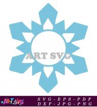 Blue Snowflake Winter Season Graphic SVG 1