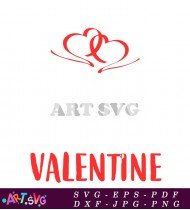 Cute Valentine Hearts Design for T-Shirt SVG