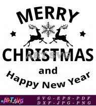 Merry Christmas And Happy New Year SVG 2