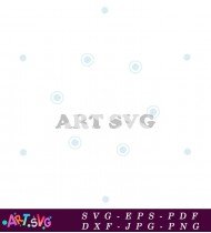 Light Blue Snow Flakes White SVG 1