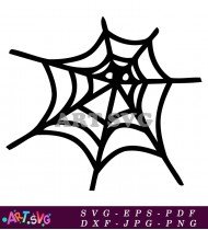 Black Spider Web Halloween Vector Illustration SVG