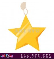 Gold Star Silhouette Shape Vector Design SVG