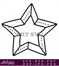 Simple Black And White Star Design SVG