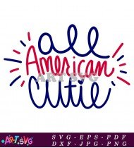 All American Cutie Christmas Holiday Design SVG 1