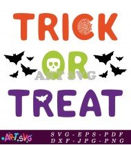 Trick Or Treat Halloween Graphic Design SVG