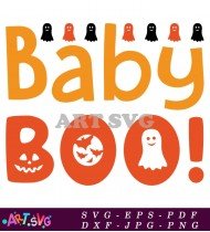 Baby Boo Halloween Vector Clipart SVG