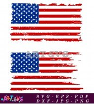 American Flag Holiday Christmas Design Printable SVG