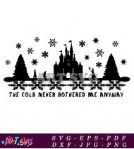 Frozen Castle Winter Snow SVG Cut File Design