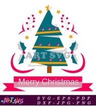 Christmas Tree Merry Christmas Design SVG