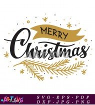 Christmas Typography Quote Illustration Background SVG