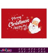 Merry Christmas Greeting On Red Background SVG