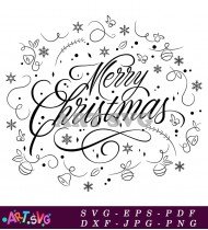 Christmas Merry And Bright Design SVG