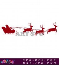 Reindeer Flying Through The Sky SVG