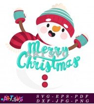 Snowman Christmas Clipart Cartoon Ornament Design SVG