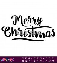 Merry Christmas Holiday Wishes Card Design SVG