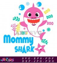 Cute Baby Shark Design For T-Shirt SVG